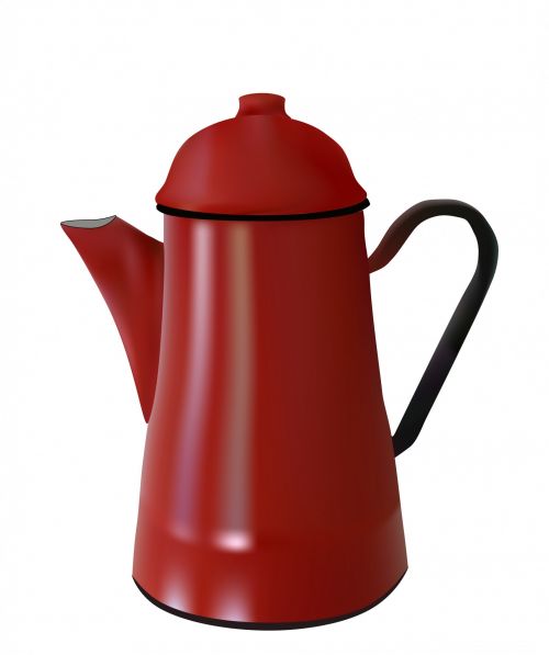 Red Coffee Pot Clipart