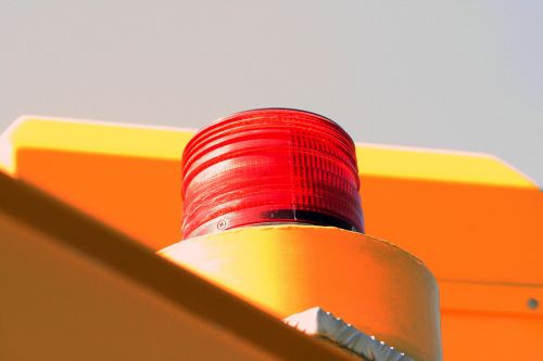 Red Emergency Light On Vehicle