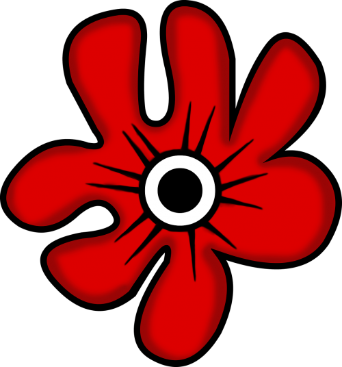 red flower blossom decoration