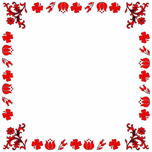 Red Flower Frame