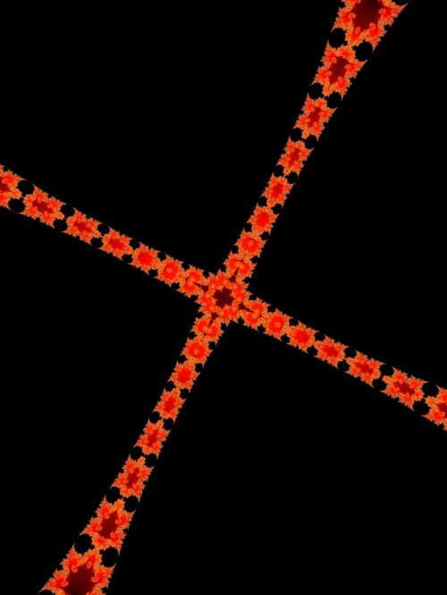 Red Fractal Cross