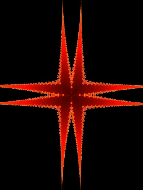 Red Fractal Star