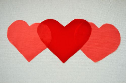 Red Hearts In A Row
