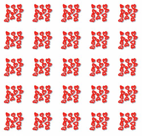 Red Hearts Seamless Pattern #2