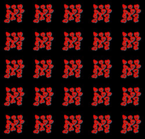 Red Hearts Seamless Pattern