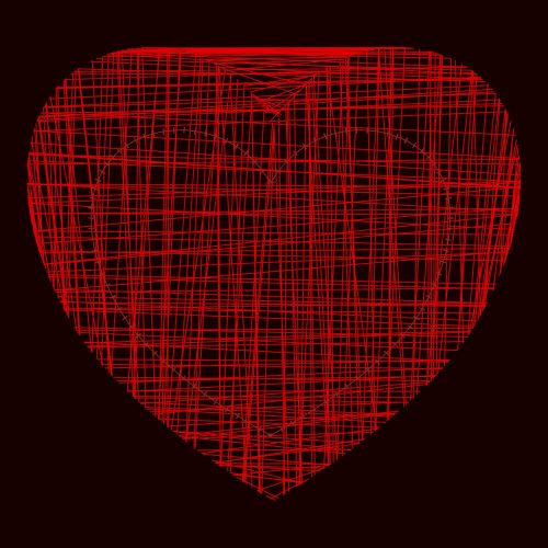 Red Mesh Heart
