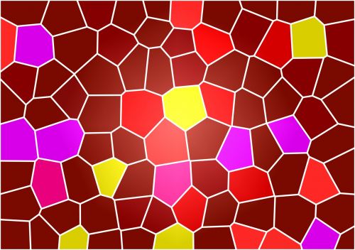 Red Mosaic Pattern
