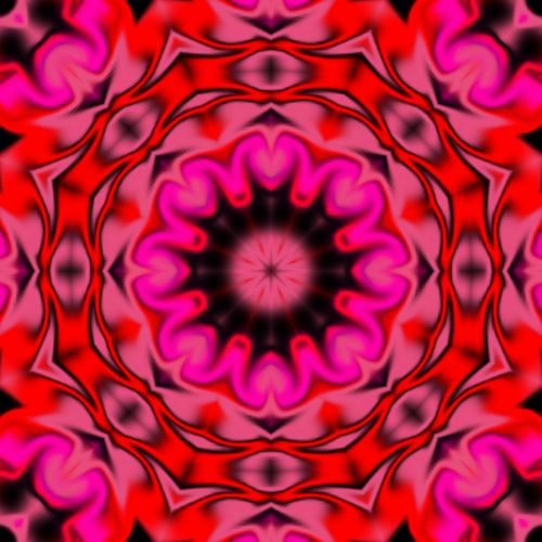 Red, Pink, And Black Kaleidoscope