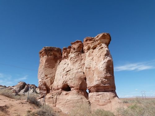 red rock sandstone erosion hot