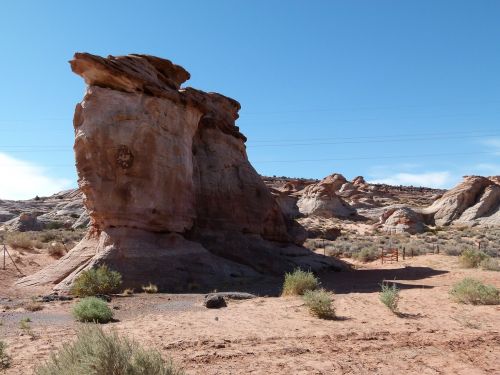 red rock sandstone erosion hot