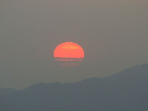 red sun sunset