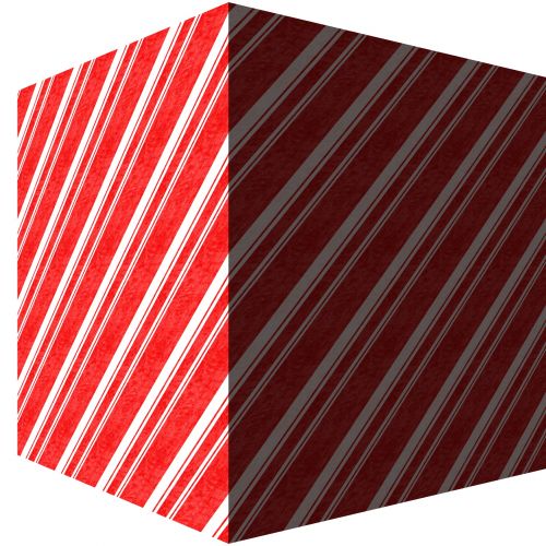 Red Velvet Striped Gift Box