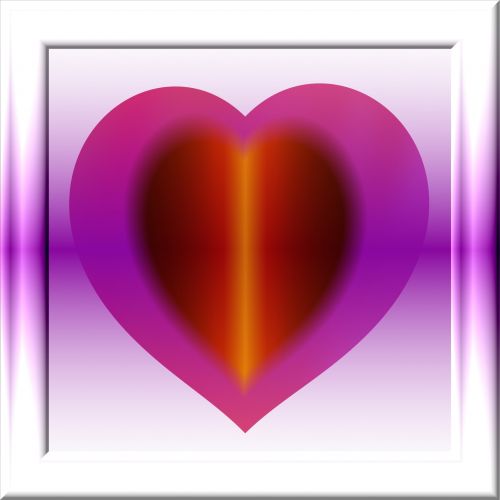 Red Violet Heart Frame