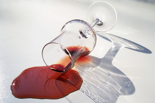 red wine spill spot