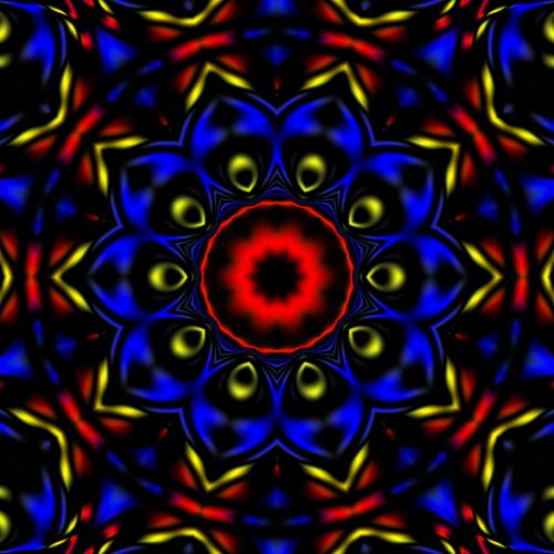 Red Yellow And Blue Kaleidoscope
