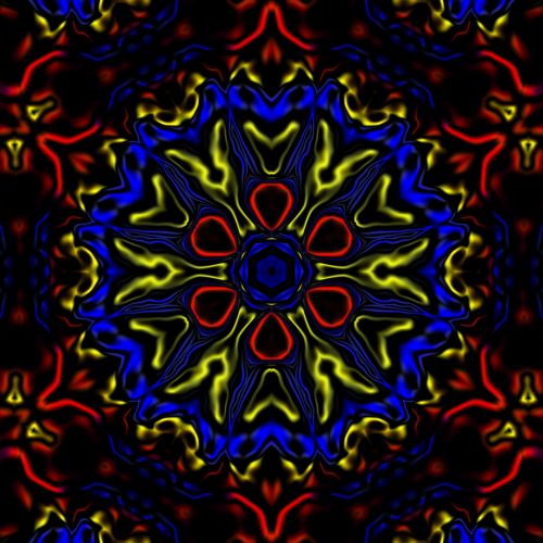 Red Yellow And Blue Kaleidoscope