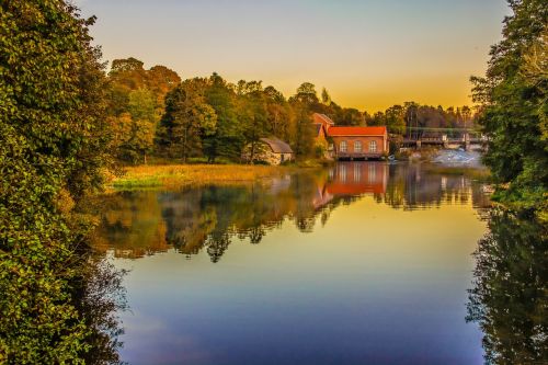 reflection river nature