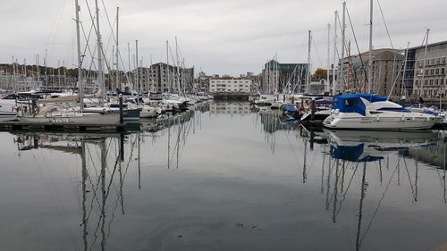 reflection  boats  yachts