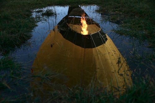 reflections flame hot-air ballooning