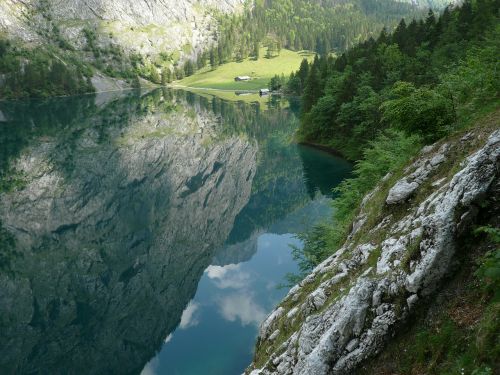 reflections water mountains