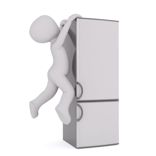 refrigerator white male 3d model