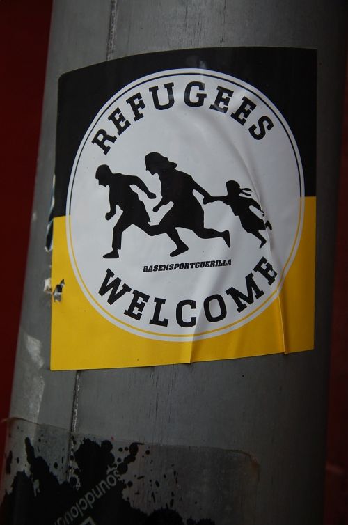 refugees welcome sticker