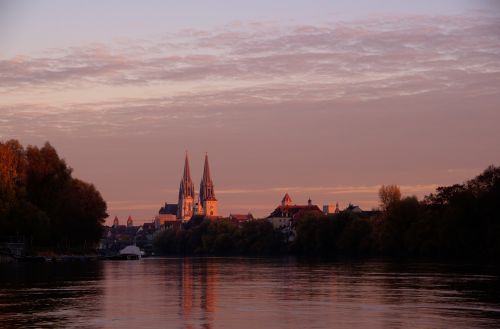 regensburg afterglow evening sky