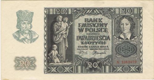 reichsmark zloty banknote