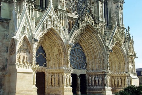 reims  cathedral  gothic