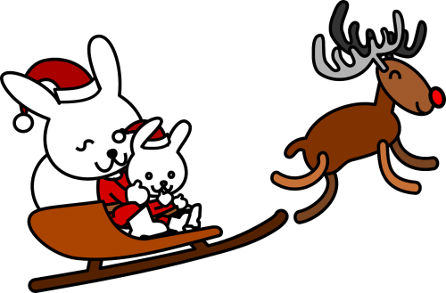 reindeer deer sled