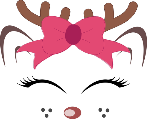 reindeer  face  christmas