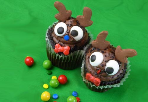 Reindeer Chocolate Cupcakes