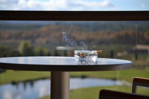 relax smoking balcony