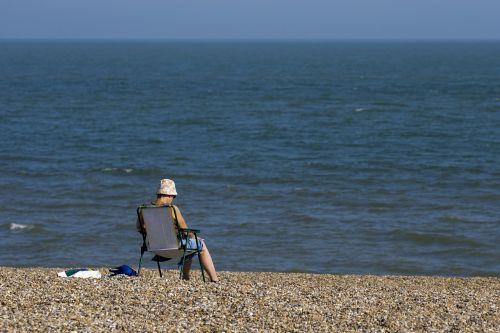 relaxing seaside beach