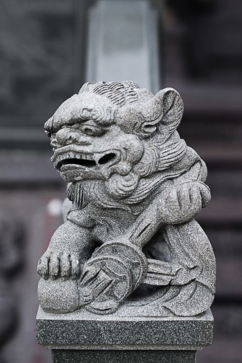 religion carving stone lion