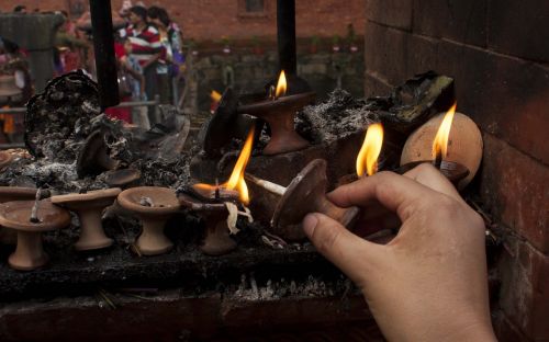 religious fire candle