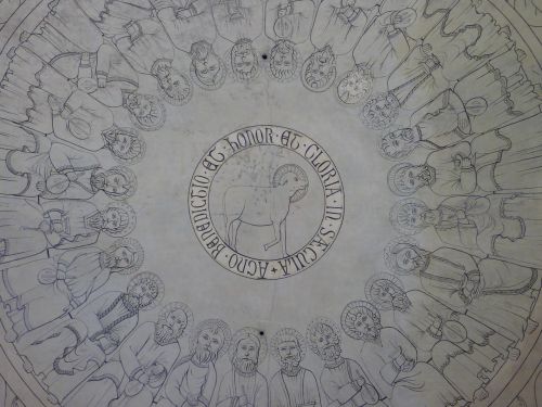 religious fresco ceiling st wolf naud