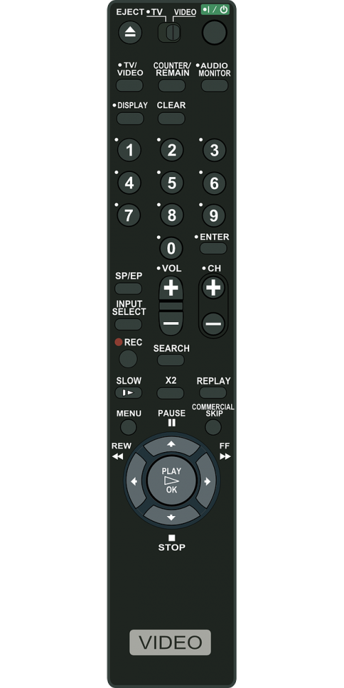 remote control recorder vcr