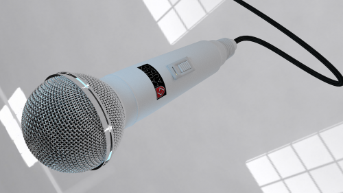 render microphone sound