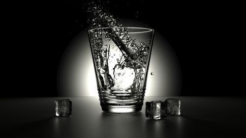 rendering glass water