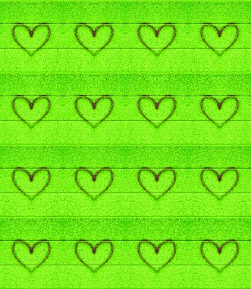 Repeating Sprayed Heart Lime Wall