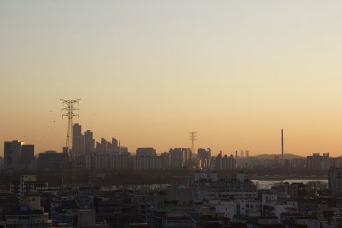 republic of korea seoul in the evening