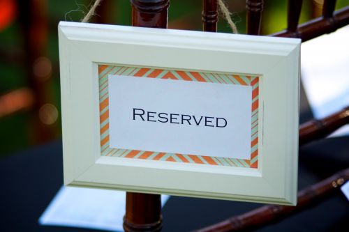 Reserved Seating Sign