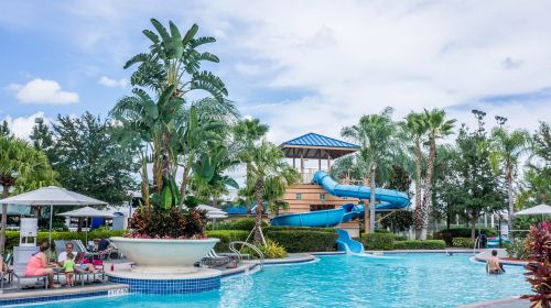 resort pool slide