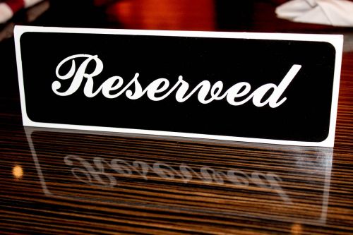 restaurant reserved table