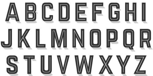 retro alphabet letters