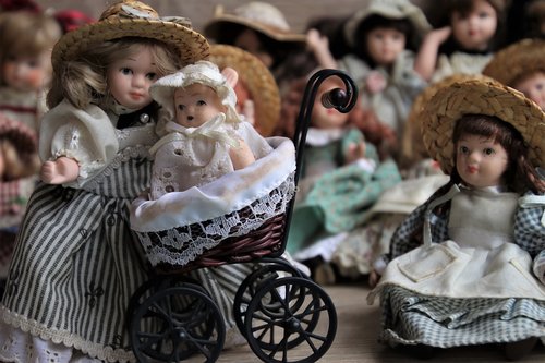 retro  porcelain dolls  doll