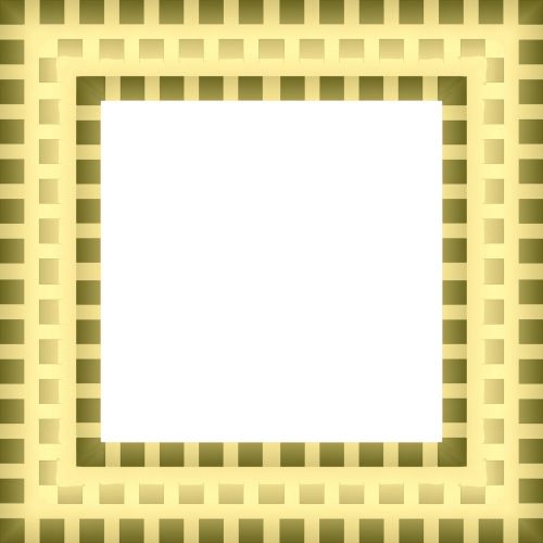 Retro Checkerboard Frame Yellow