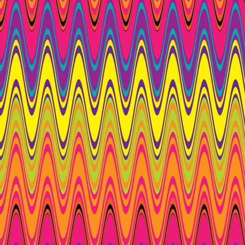 Retro Colorful Waves Background