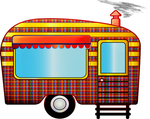 retro travel trailer  caravan  trailer